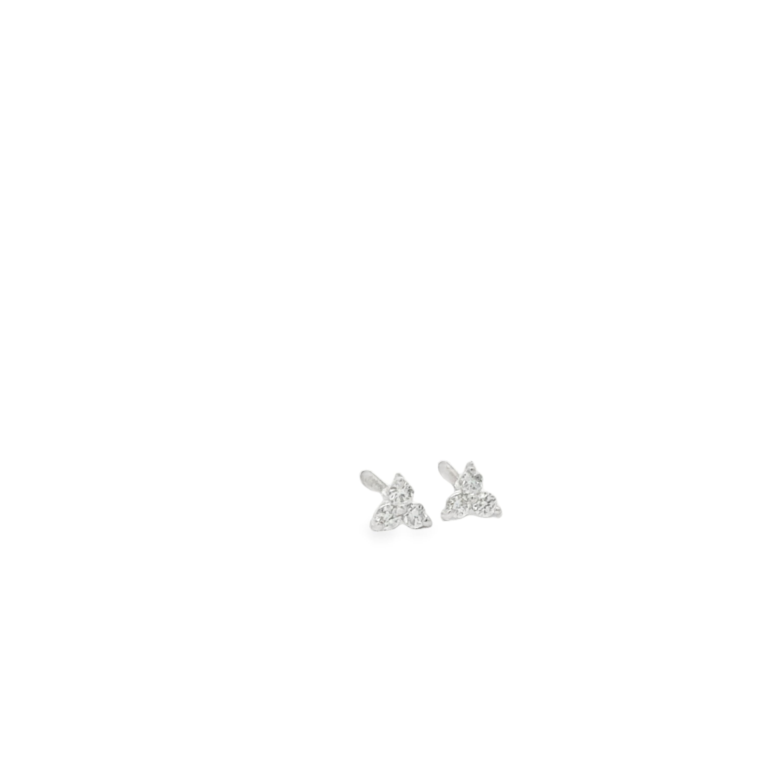 Petite Three Stone Stud