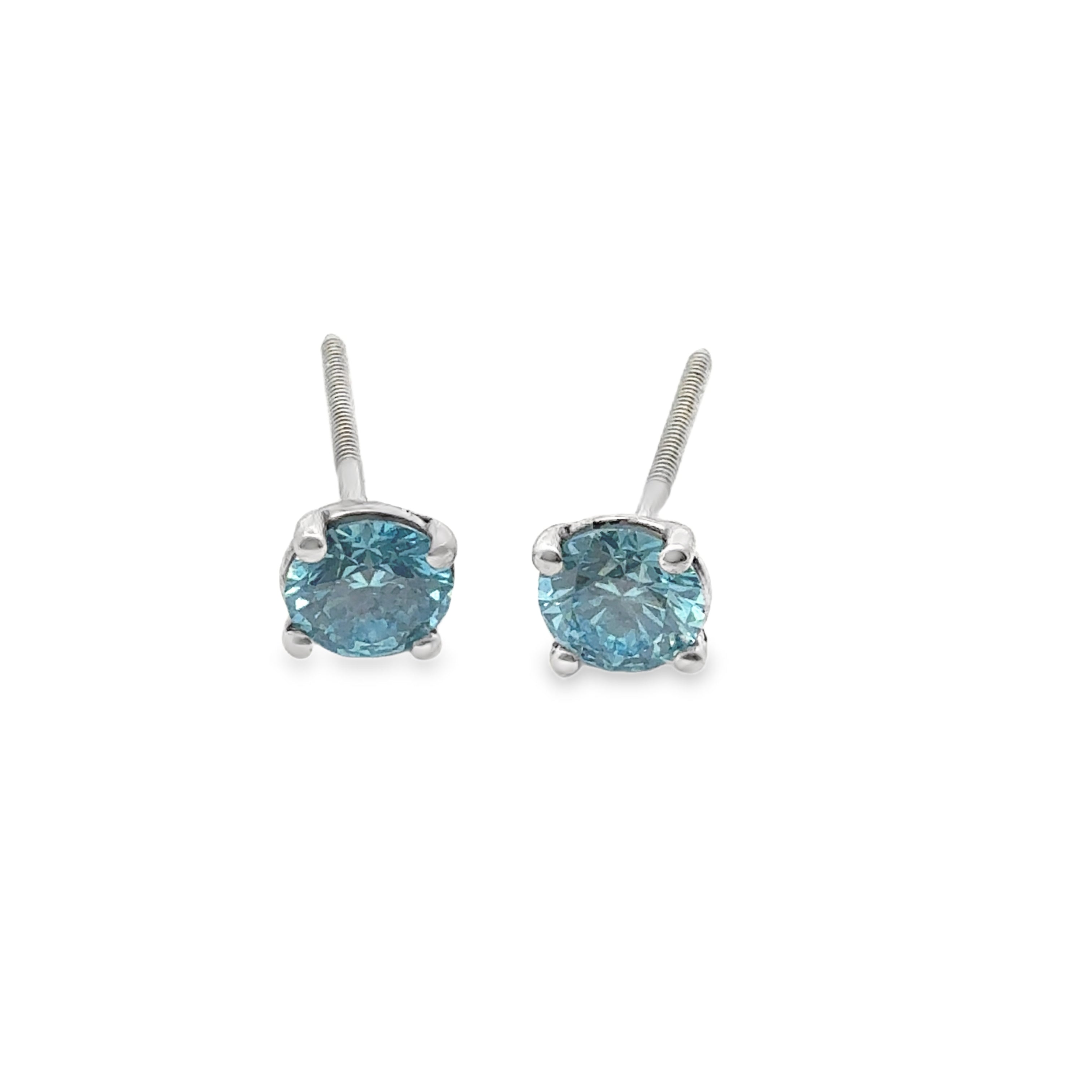 2.00CTW Lab Blue Diamond StudS