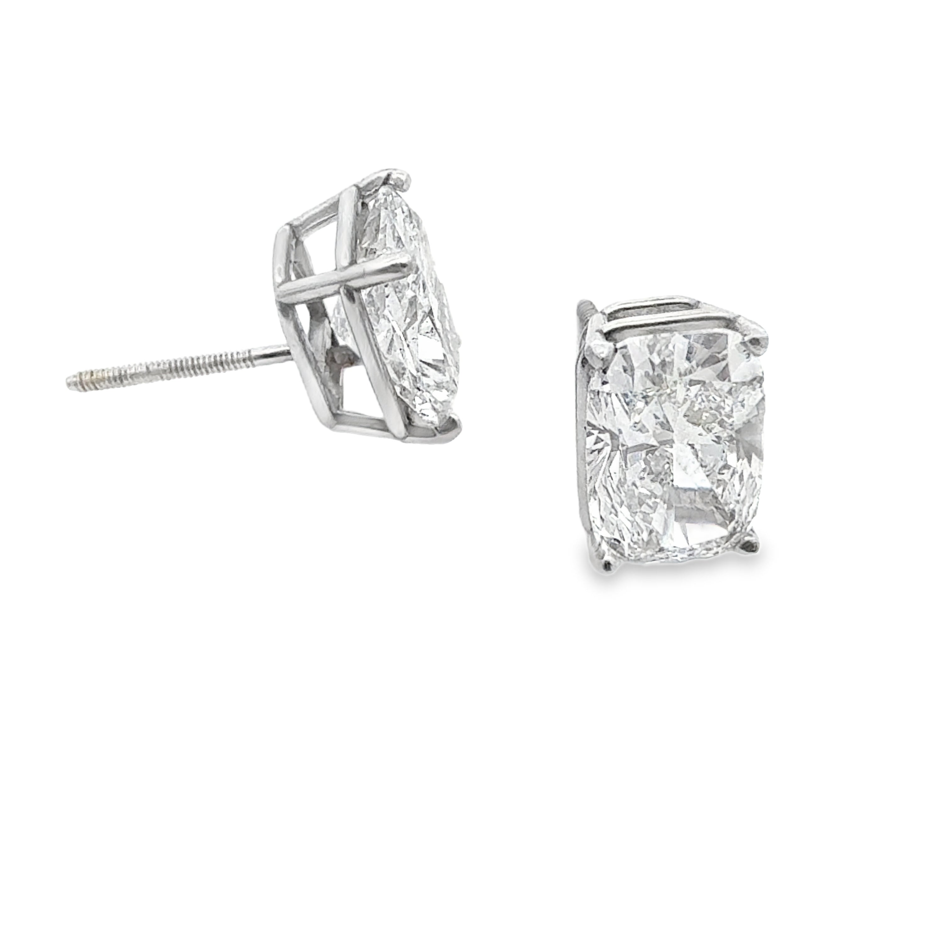 3.10CTW E VS1 Elongated Cushion Studs