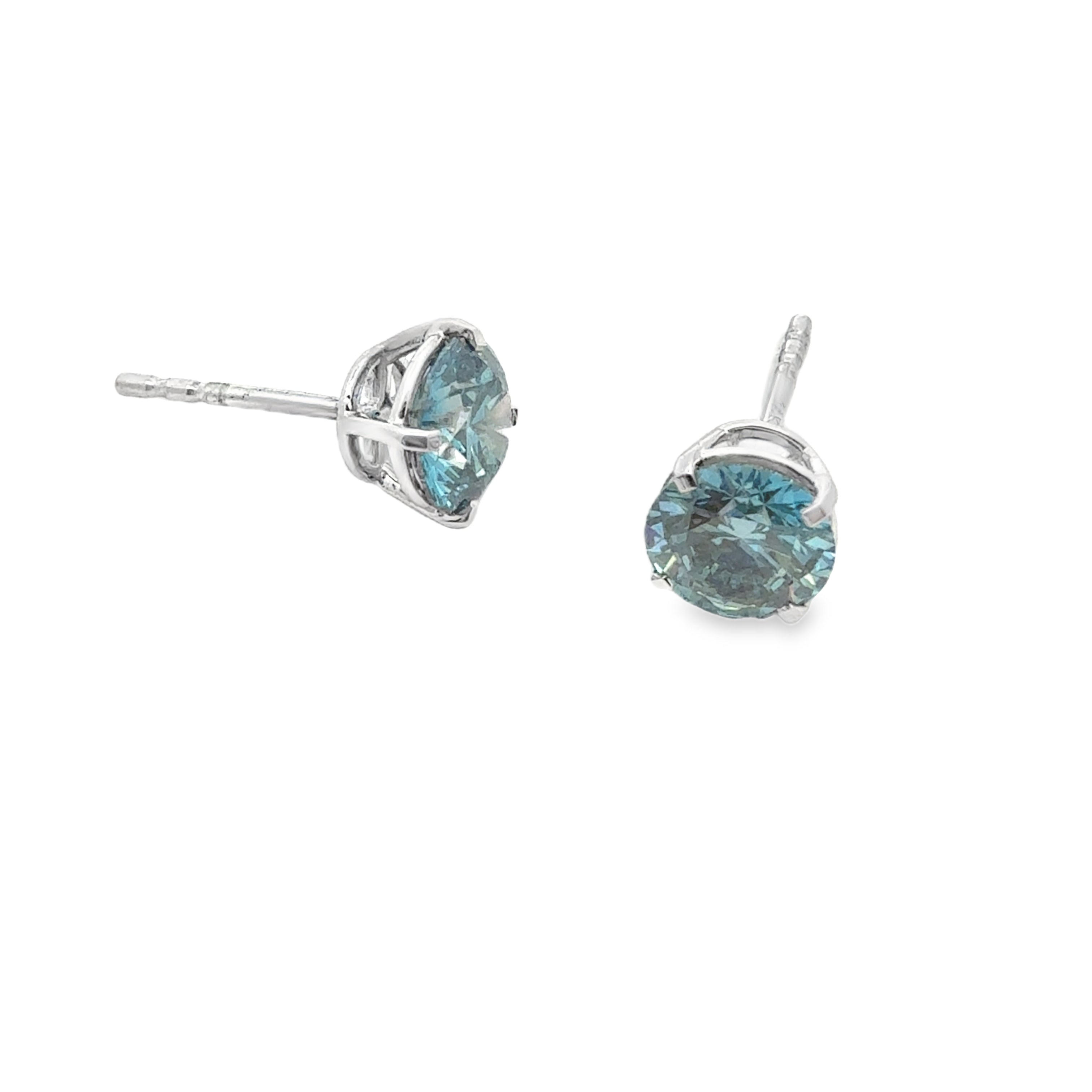 2.00CTW Lab Blue Diamond StudS