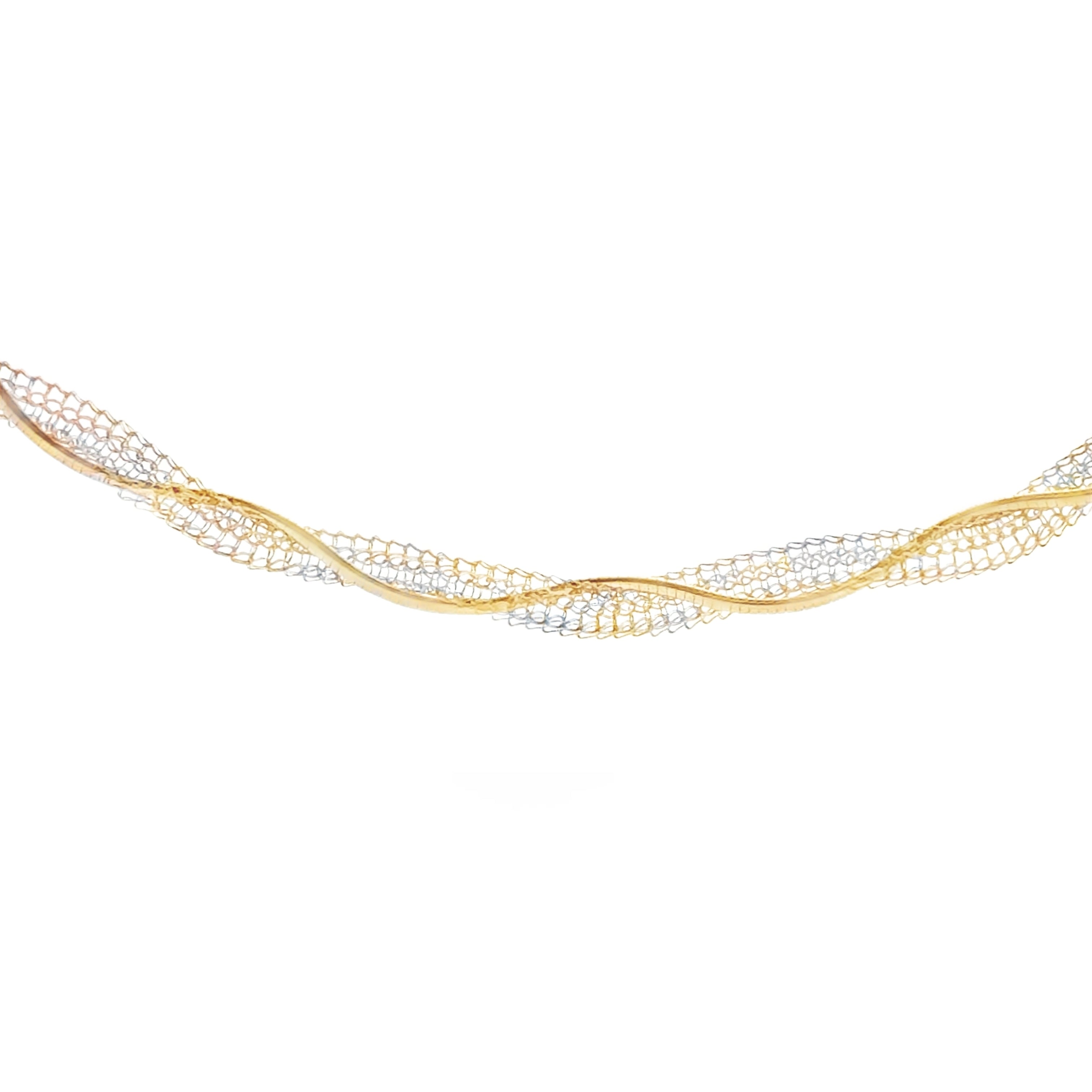 Twisted “Gold Lace” Style Woven Chain