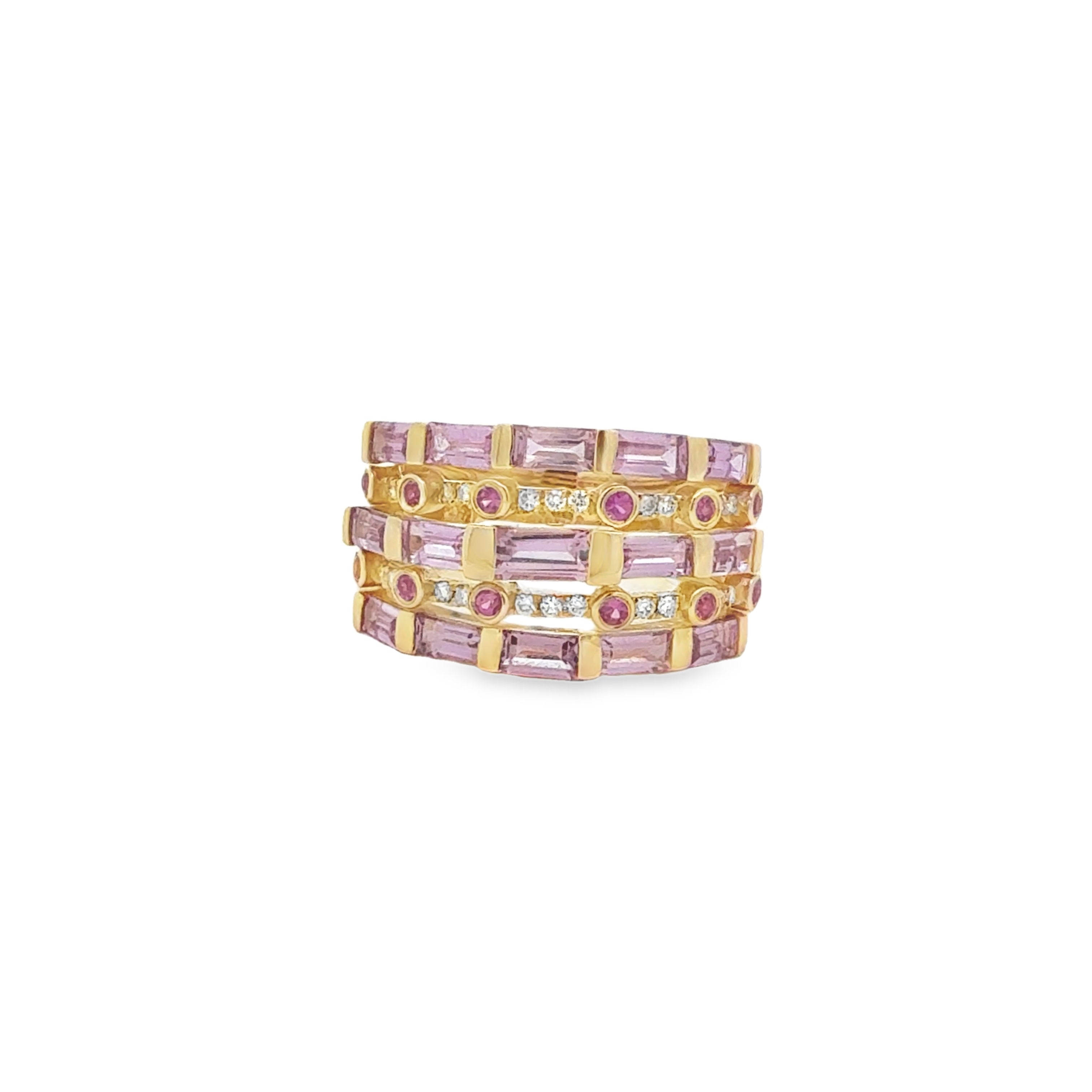 2.25ctw Pink Sapphire Band