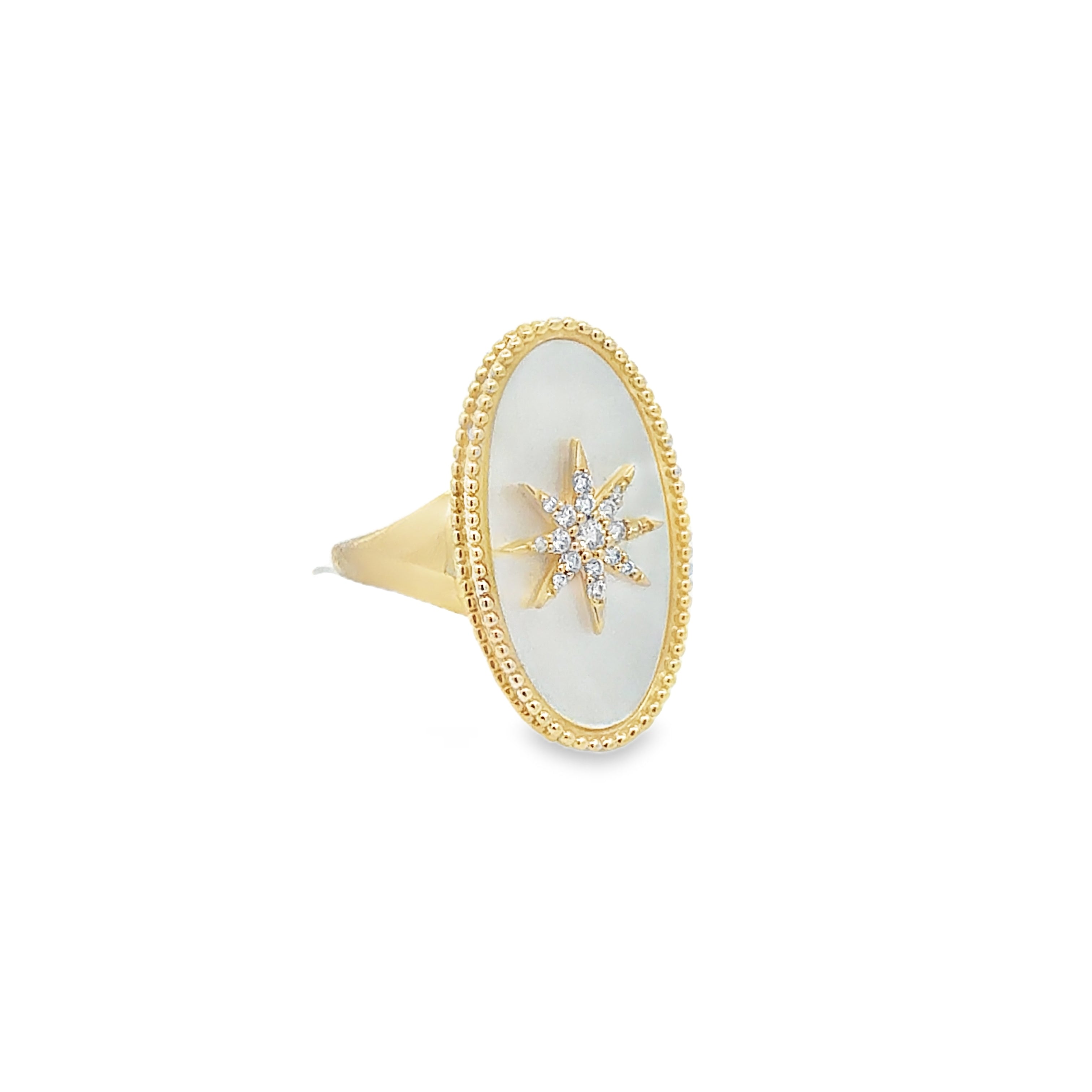 Star Mother of Pearl Ring