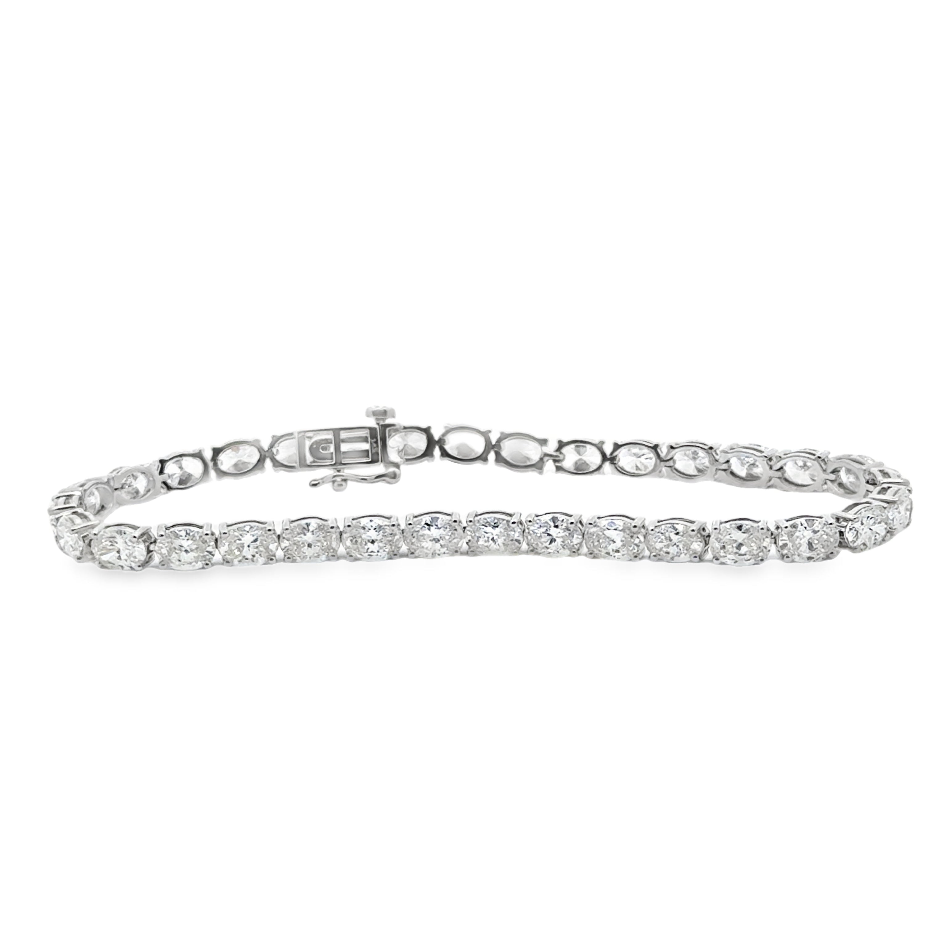 13.00ctw Oval Tennis Bracelet