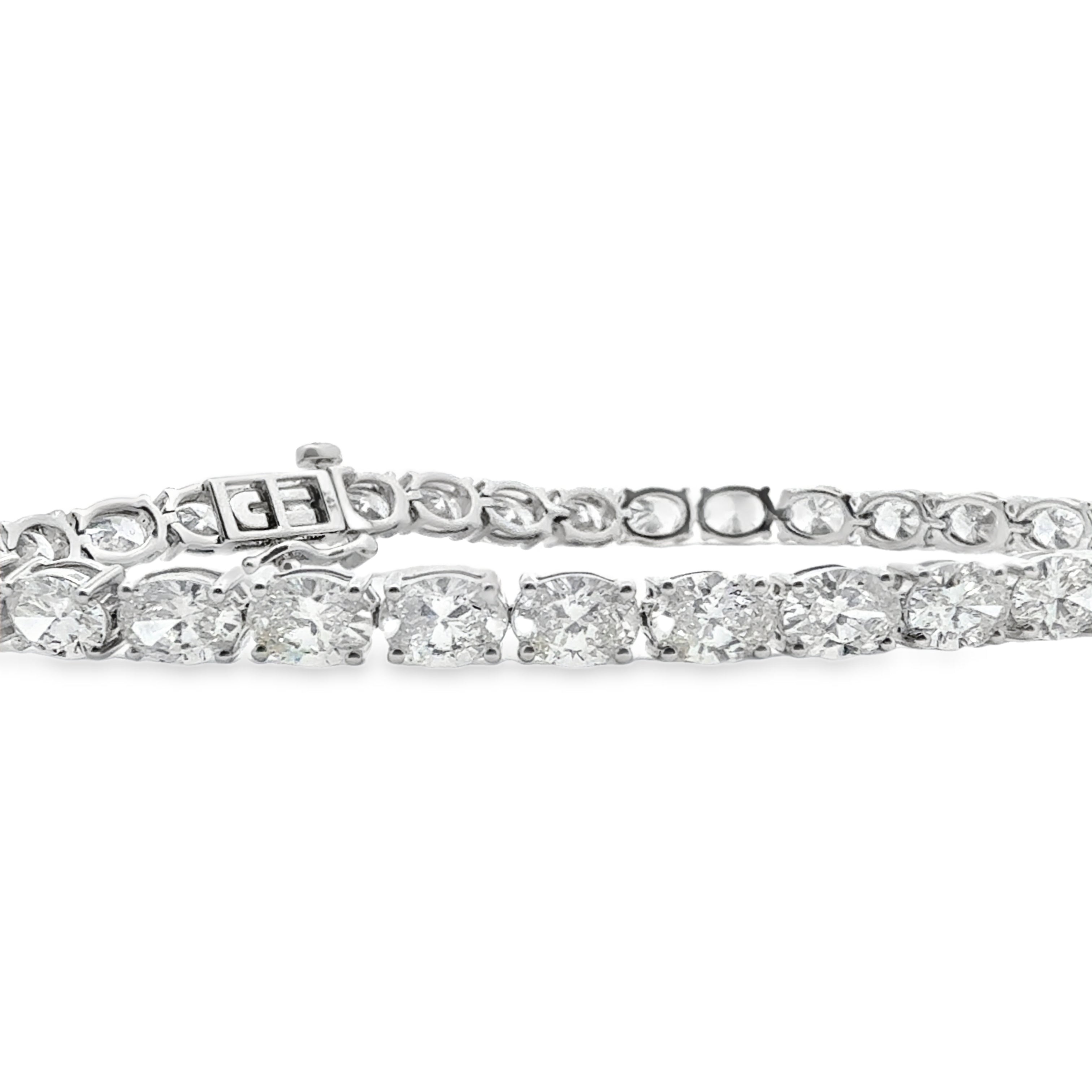 13.00ctw Oval Tennis Bracelet