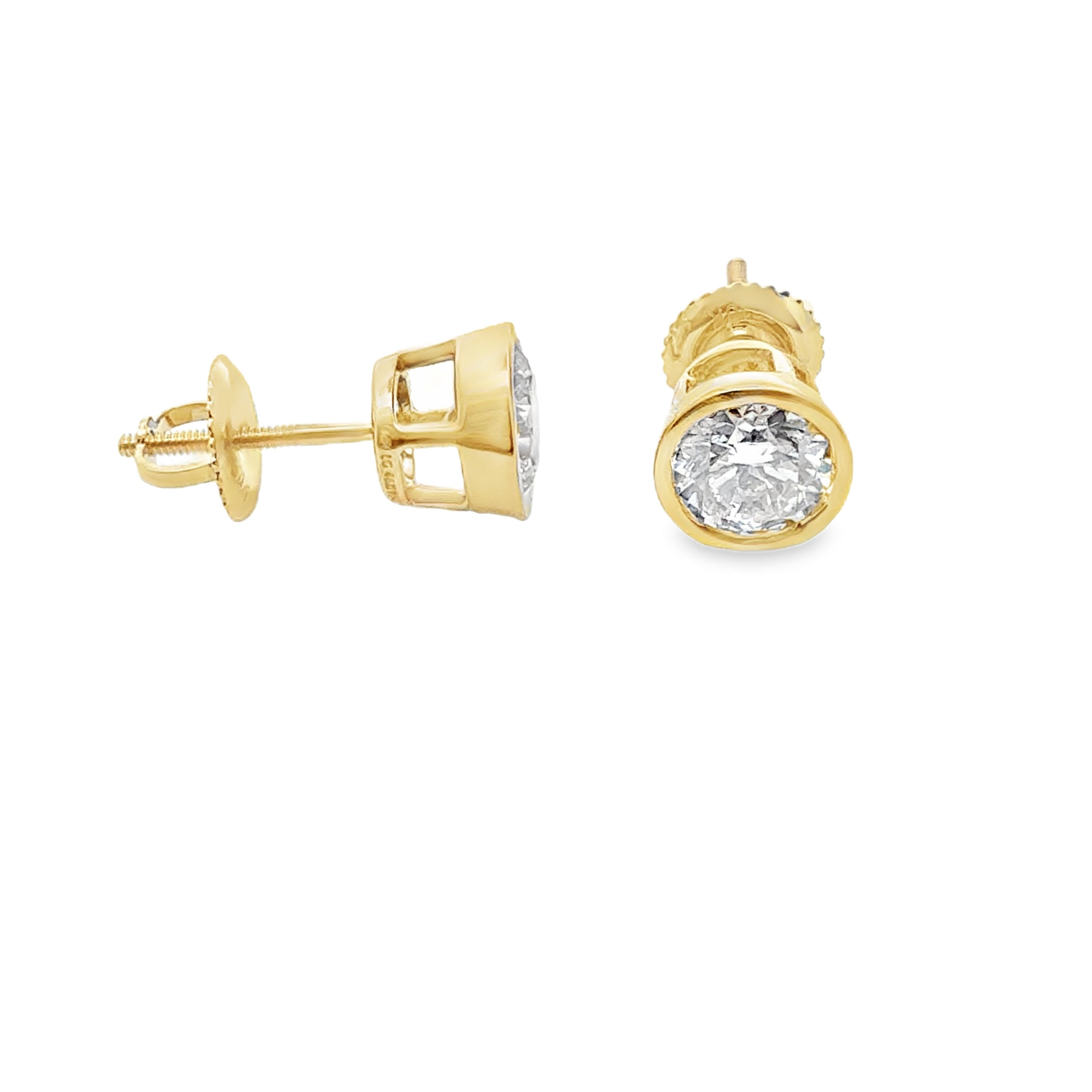 Bezel Set Lab Diamond Studs