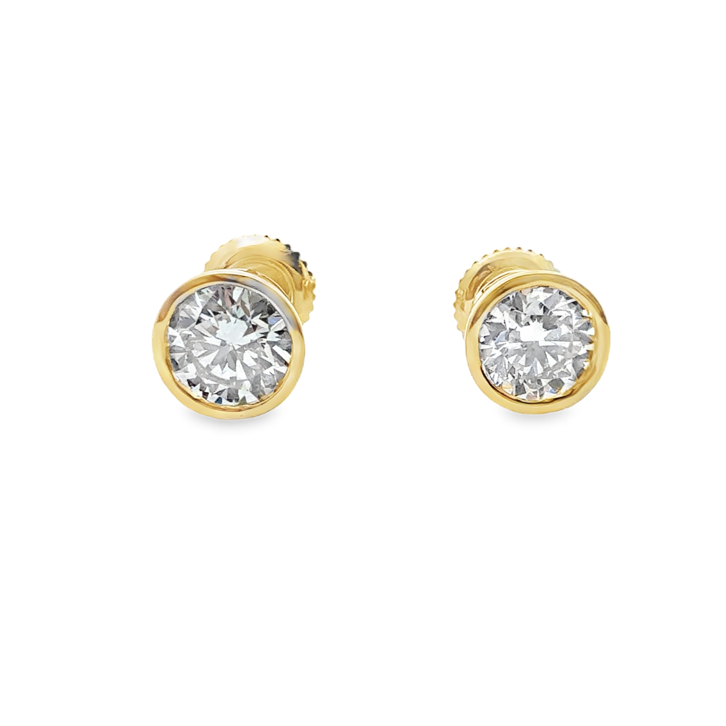 Bezel Set Lab Diamond Studs