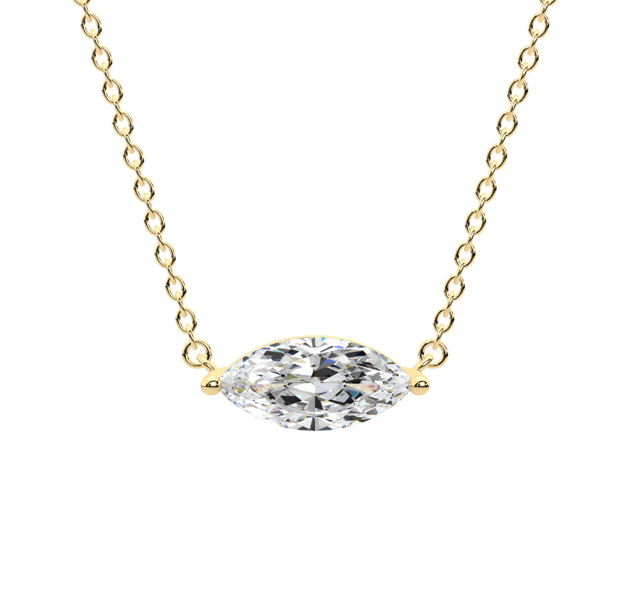 Marquise Solitaire Necklace