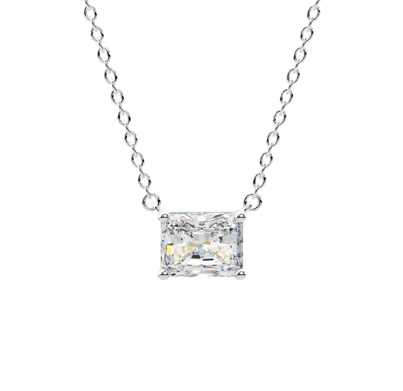 Radiant Solitaire Necklace