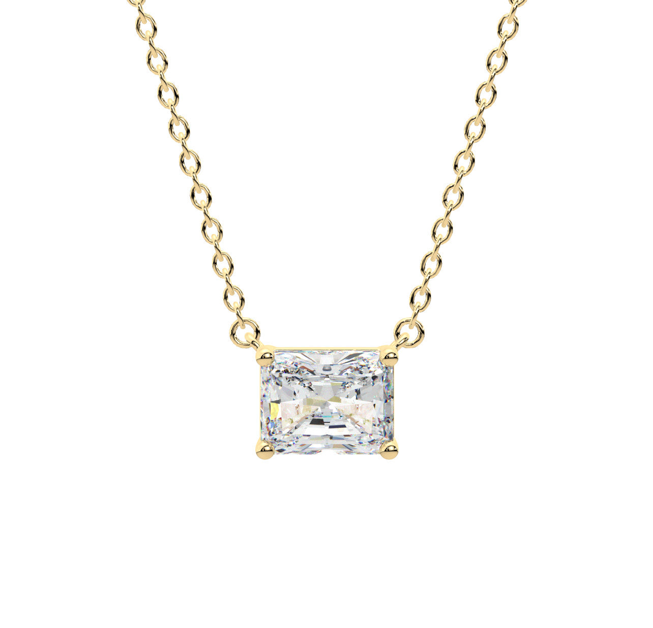 Radiant Solitaire Necklace