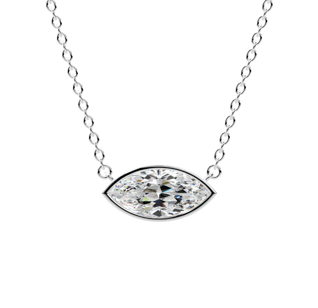 Marquise Bezel Necklace