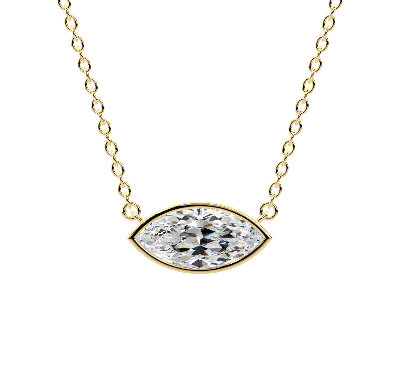 Marquise Bezel Necklace
