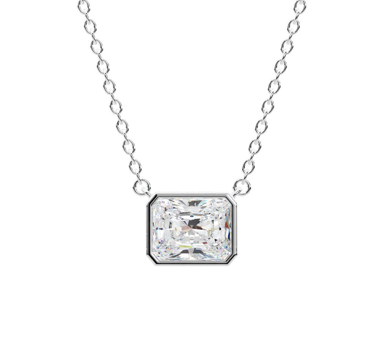 Radiant Bezel Necklace