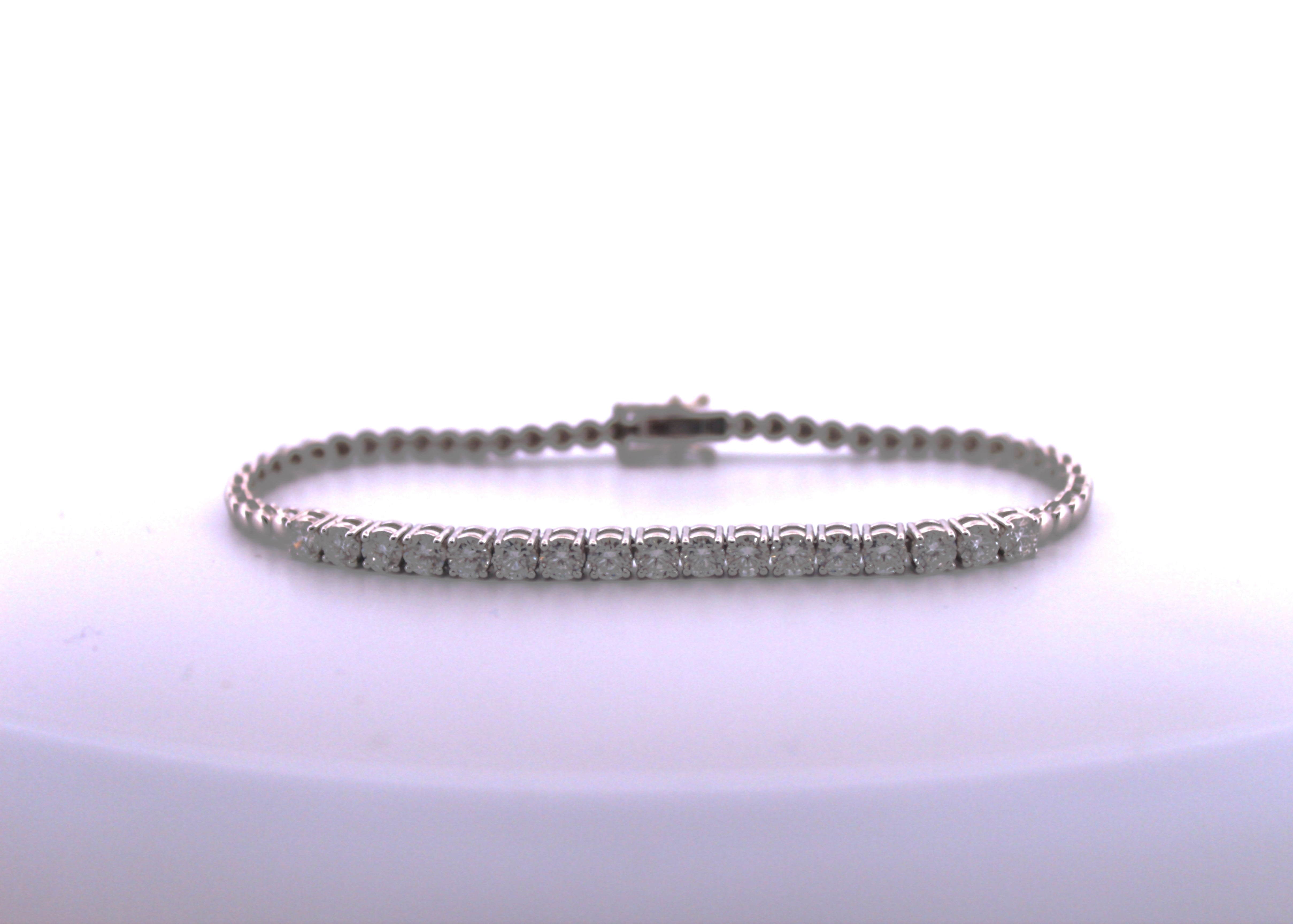 3CTW Diamond and Bead Tennis Bracelet